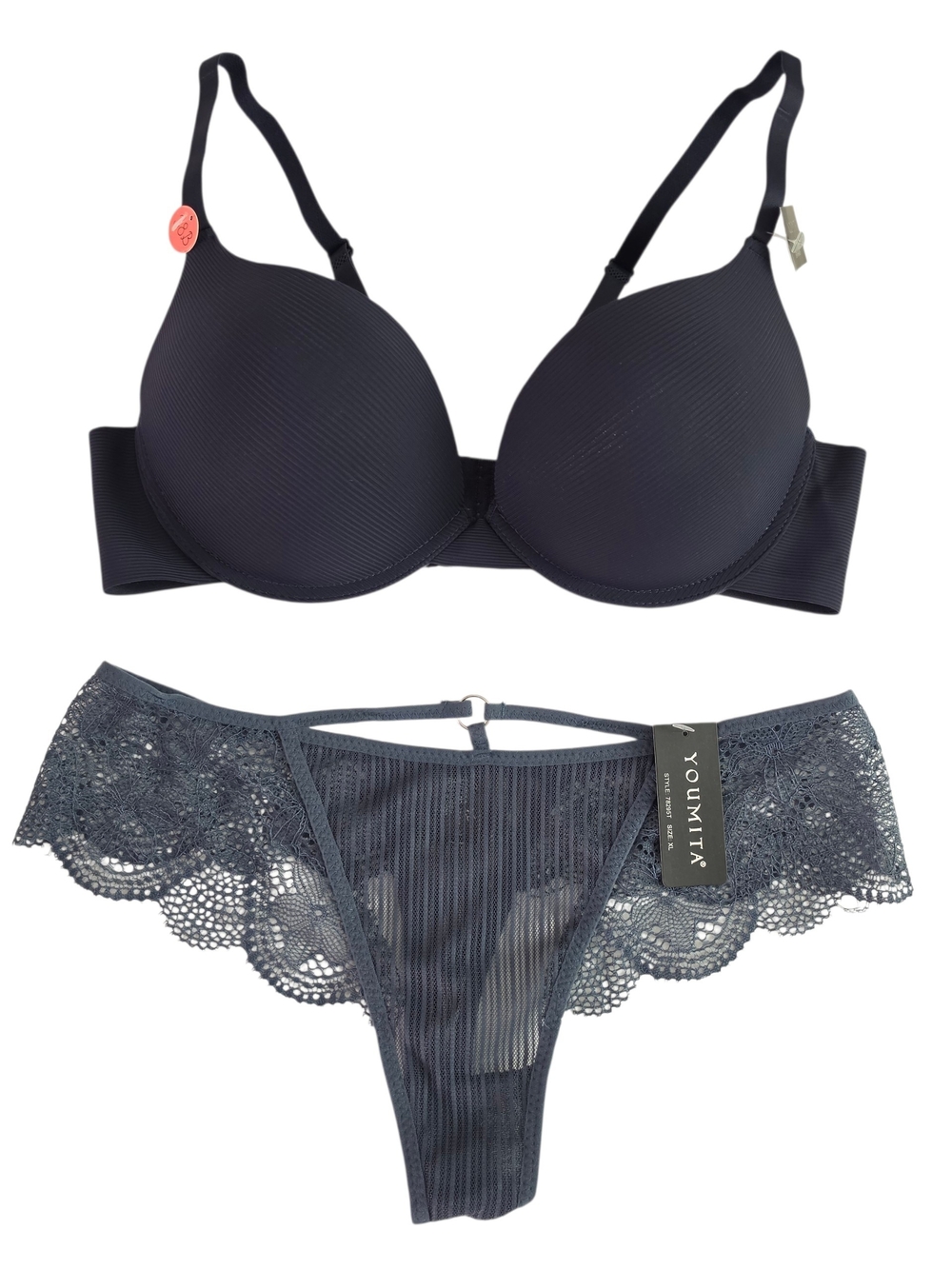 38B/XL Push Up Bra & Thong Set